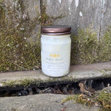 White Peach + Petal Soy Candle
