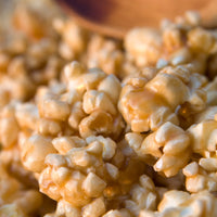 close up of caramel popcorn